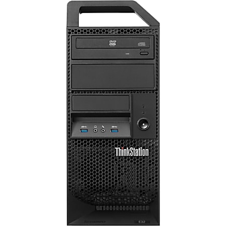 Lenovo ThinkStation E32 30A1000SUS Workstation - 1 x Intel Core i3 (4th Gen) i3-4330 Dual-core (2 Core) 3.50 GHz - 4 GB DDR3 SDRAM - 500 GB HDD - Intel HD Graphics 4600 Graphics - Windows 7 Professional 64-bit upgradable to Windows 8 Pro - Tower