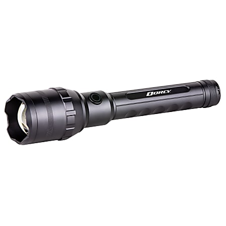 Dorcy® Ultra HD Series™ LED 9,000-Lumen USB-Rechargeable Aluminum Flashlight with Power Bank, 4 Modes & Up to 820-ft. Beam, Black, 41-4393
