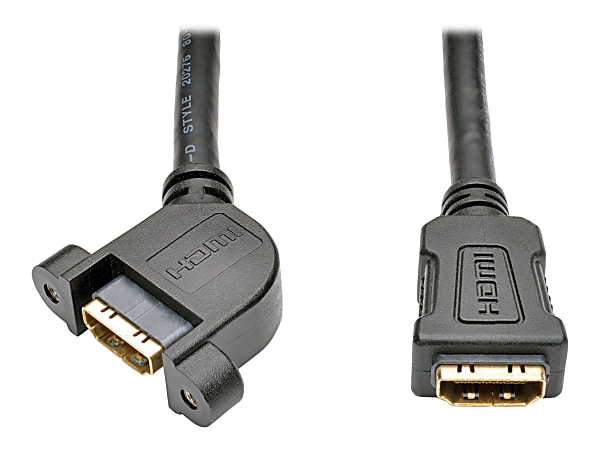 Tripp Lite High-Speed HDMI Cable With Etherenet Digital Video / Audio Panel Mount, 1'
