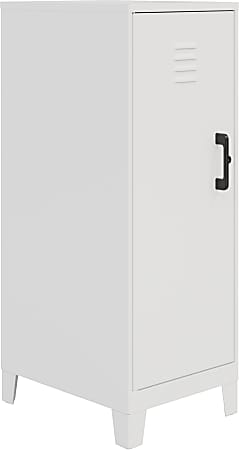 Hirsh SOHO Storage Locker Cabinet, 3-Shelf, 27-1/2”H x 14-1/4”W x 18”D, White