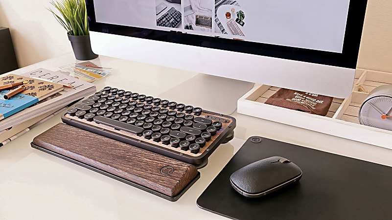 Azio Retro Wireless Keyboard Compact Elwood - Office Depot