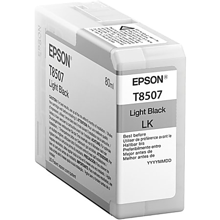 Epson UltraChrome HD T850 Original Ink Cartridge, Light Black, T850700
