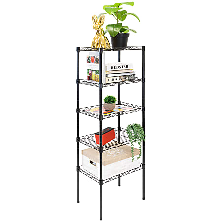 Picture of Mount It Stainless Steel Adjustable Shelving Unit 5 Tiers 48 12 H x 16 ...