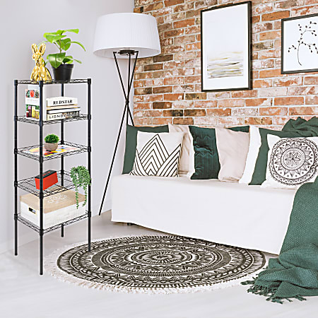 Picture of Mount It Stainless Steel Adjustable Shelving Unit 5 Tiers 48 12 H x 16 ...
