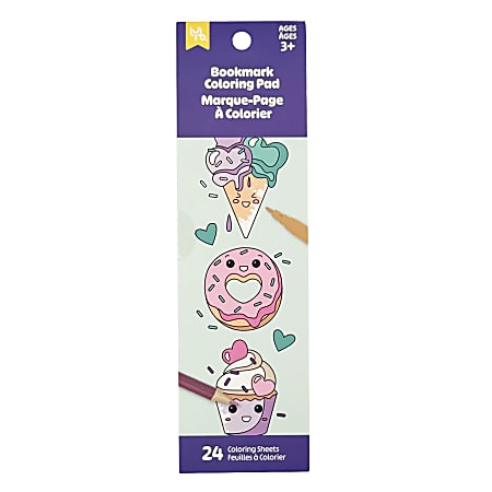 Little Yellow Bicycle&reg; Bookmark Coloring Pad, Donut, Pad Of 24 Bookmarks
