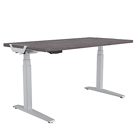 Fellowes® Levado Height-Adjustable Desk, 60"W, Gray Ash