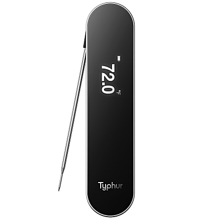 Typhur® InstaProbe® Meat Thermometer, 6-1/4”H x 1-7/16”W x 3/4”D, Black