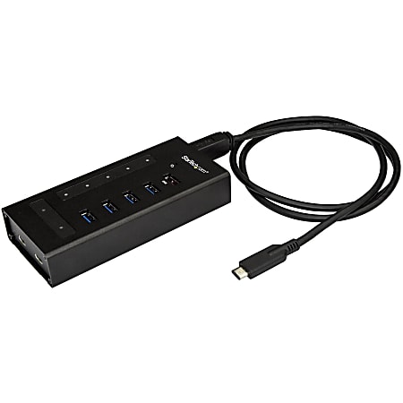 StarTech.com 7 Port USB C Hub - 2x USB-C & 5x USB-A - Mountable Metal USB 3.0 Type-C Hub - 5Gbps USB 3.1/3.2 Gen 1 - HB30C5A2CST