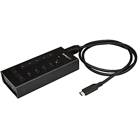 StarTech.com 7 Port USB C Hub 2x USB C 5x USB A Mountable Metal USB 3.0  Type C Hub 5Gbps USB 3.13.2 Gen 1 Self Powered BC 1.2 7 Port USB C