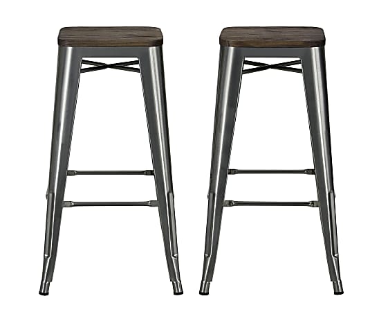 DHP Fusion Backless Bar Stool, Charcoal