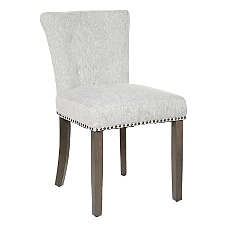 Office Star Kendal Fabric/Wood Dining Chair, Smoke