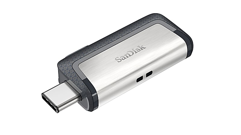 SanDisk Ultra Drive USB 3.1 Type C 32GB SilverBlack - Office Depot