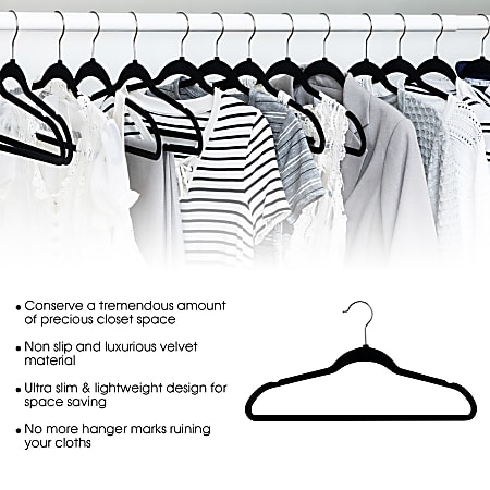 White Slim Anti-Slip Hangers, 50-Count