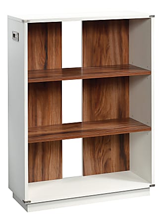 Sauder® Vista Key 41"H 3-Shelf Bookcase, Pearl Oak/Blaze