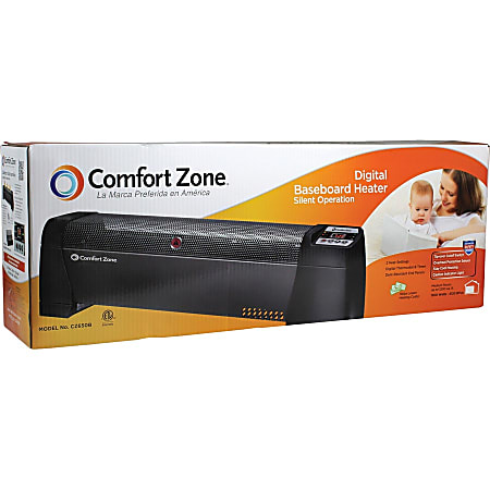 Comfort Zone CZ650B EC Convection Heater Electric Electric 750 W to 1500 W  2 x Heat Settings Timer 1500 W Room Home Portable Black - Office Depot
