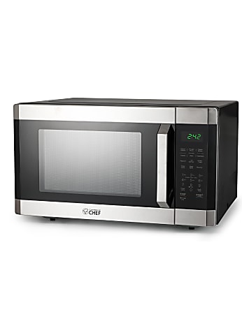 Commercial Chef 1.6 Cu. Ft. Countertop Microwave Oven, Silver