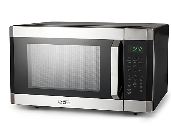 Commercial Chef 1.6 Cu. Ft. Countertop Microwave Oven, Silver