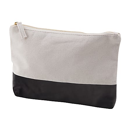 See Jane Work® Medium Canvas Pouch, 7 1/2" x 10", Black