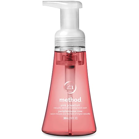 Method Pink Grapefruit Foaming Hand Wash - Pink Grapefruit Scent - 10 fl oz (295.7 mL) - Pump Bottle Dispenser - 01361CT