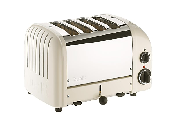 Dualit NewGen Extra-Wide Slot Toaster, 4-Slice, Canvas White