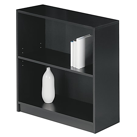 Realspace® Basic Bookcase, 2 Shelves, Black