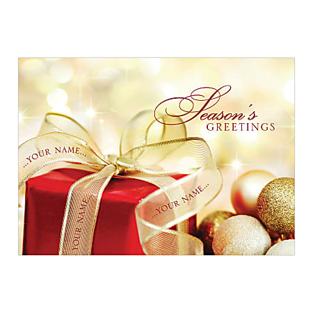Sample Holiday Card, Golden Inspiration