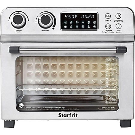 Starfrit® 1,700W Air Fryer Toaster Oven, 15-3/16”H x 13-13/16”W x 16-9/16”D, Silver