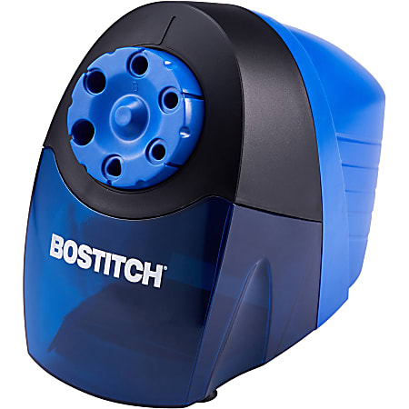 Bostitch QuietSharp? 6 Antimicrobial Classroom Electric Pencil Sharpener - 6 Hole(s) - Helical - Blue - 1 / Each