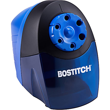 Bostitch QuietSharp? Antimicrobial Classroom Electric Pencil Sharpener - 6 Hole(s) - Helical - Blue - 1 Each