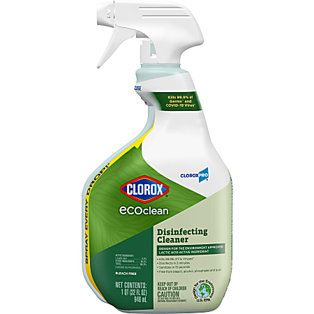 Clorox CloroxPro EcoClean Disinfecting Cleaner Spray Bottle, 32