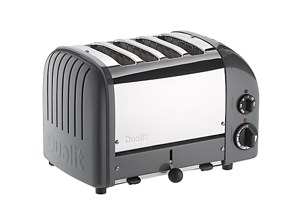 Dualit NewGen Extra-Wide Slot Toaster, 4-Slice, Cobble Gray
