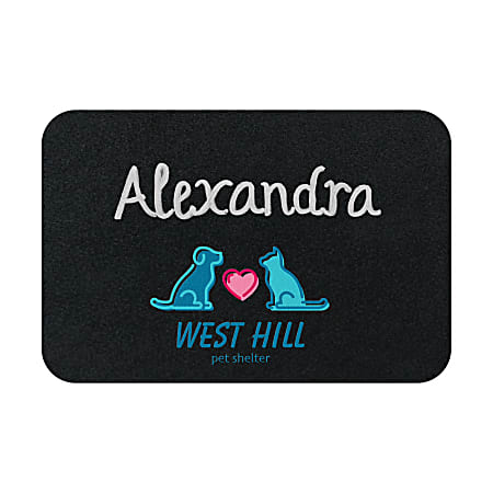 Custom Printed Full Color Reusable Rectangle Plastic Chalkboard Name Badge/Tag, 2" x 3"