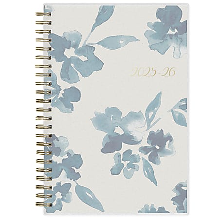 2025-2026 Blue Sky Weekly/Monthly Academic Planner, 5" x 8", Bakah Blue Frosted, July 2025 To June 2026, 131969