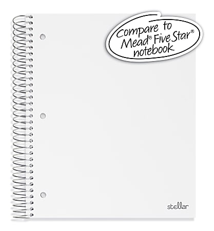 College Ruled NEW Office Depot 3 Subject Poly Notebook 8 1/2" x 11" 150 Sheet 