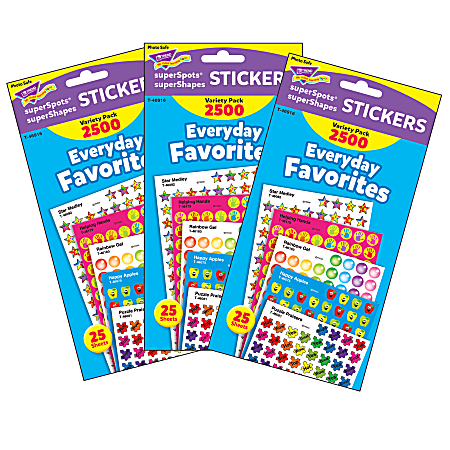 Trend SuperSpots Stickers, Everyday Favorites, 2,500 Stickers Per