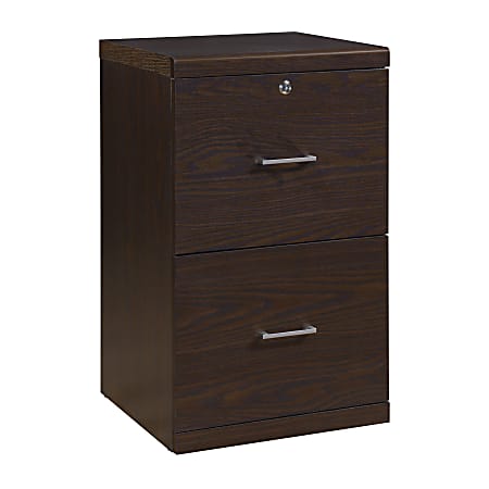 Office Star™ Alpine 17"D Vertical 2-Drawer File Cabinet With Lockdowel™ Fastening System, Espresso