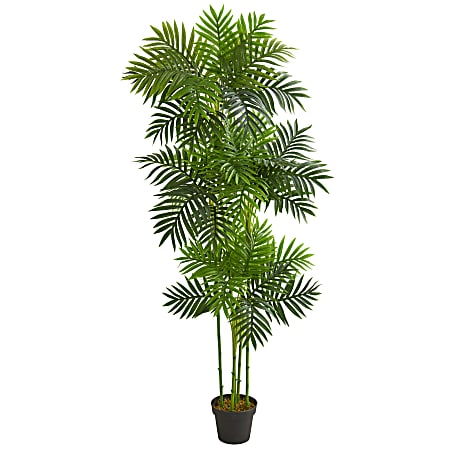Nearly Natural Phoenix Palm 72”H Artificial Tree With Pot, 72”H x 15”W x 15”D, Green