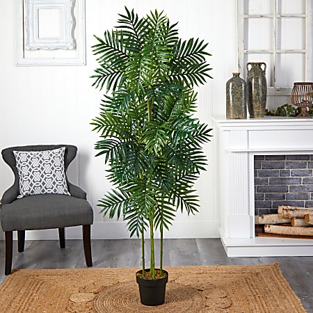 Nearly Natural Phoenix Palm 72 H Artificial Tree With Pot 72 H x 15 W x ...