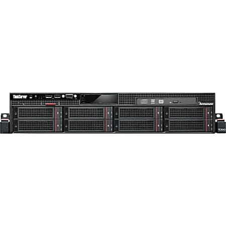 Lenovo ThinkServer RD640 70AY0005UX 2U Rack Server - 1 x Intel Xeon E5-2609 v2 Quad-core (4 Core) 2.50 GHz - 8 GB Installed DDR3 SDRAM - Serial ATA/600, 6Gb/s SAS Controller - 0, 1, 10 RAID Levels - 1 x 800 W
