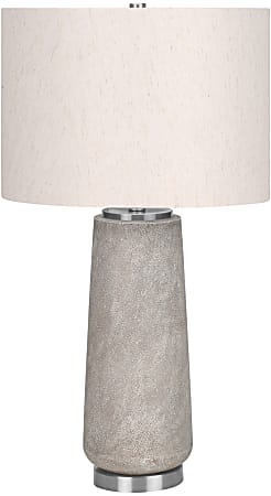 Monarch Specialties Jerold Table Lamp, 29”H, Ivory/Gray