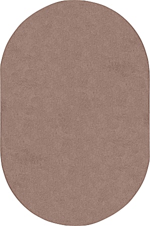 Joy Carpets® Kids' Essentials Oval Area Rug, Endurance™, 6' x 9', Taupe