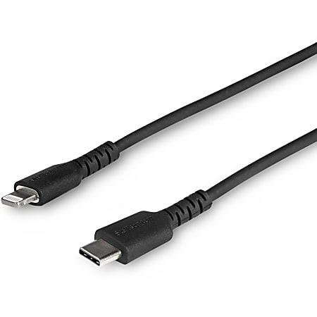 StarTech.com 1m/3.3ft USB C to Lightning Cable - MFi Certified - Heavy Duty Lightning Cable - Black - Durable USB Charging Cable (RUSBCLTMM1MB)