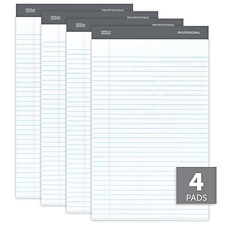 Pack of 1 8.5 x 14 Inch White - New Perforated Everyday Writing Legal Pad 12 Count 