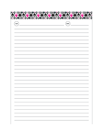 Office Depot® Brand Perforated Fashion Legal Pad, Wide-Ruled, 8 1/2" x 11", White, 3 Pads Per Pack