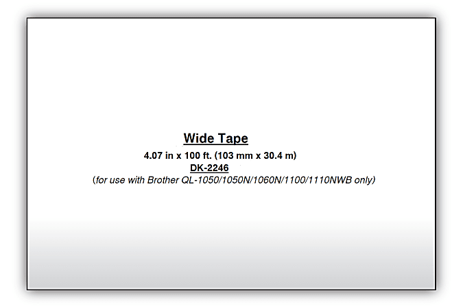 Brother Paper Shipping Label Roll DK 2246 4 116 x 100 White ...