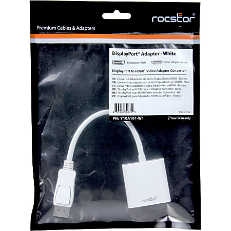 Rocstor DisplayPort Male to HDMI Female Adapter Converter Pack