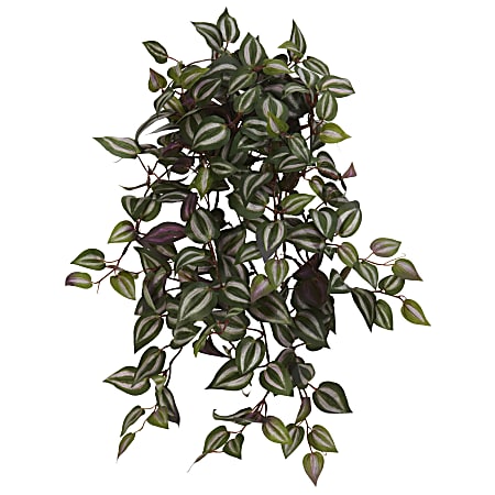 Nearly Natural Wandering Jew 23" Artificial Hanging Plants, Green, Set Of 4 Plants