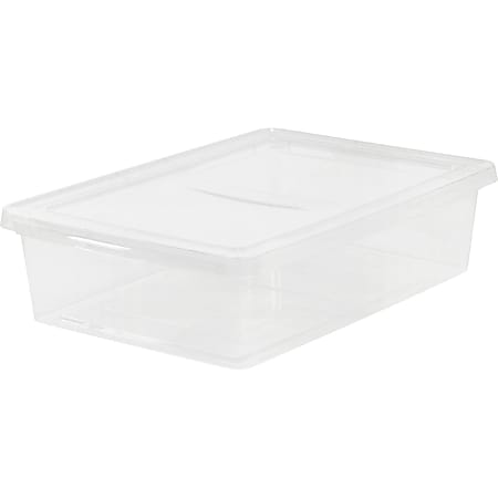 IRIS Small Clear Plastic Stacking Bin