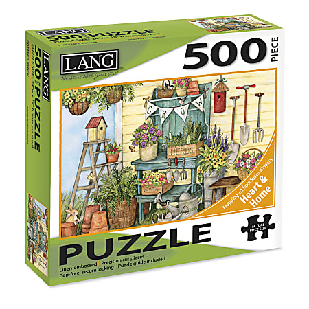 Lang 500-Piece Jigsaw Puzzle, Potter&#x27;s Bench