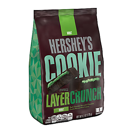 Hershey’s® Cookie Layer Crunch, Mint, 6.3 Oz, Case Of 3 Bags